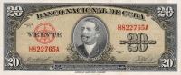 p80b from Cuba: 20 Pesos from 1958