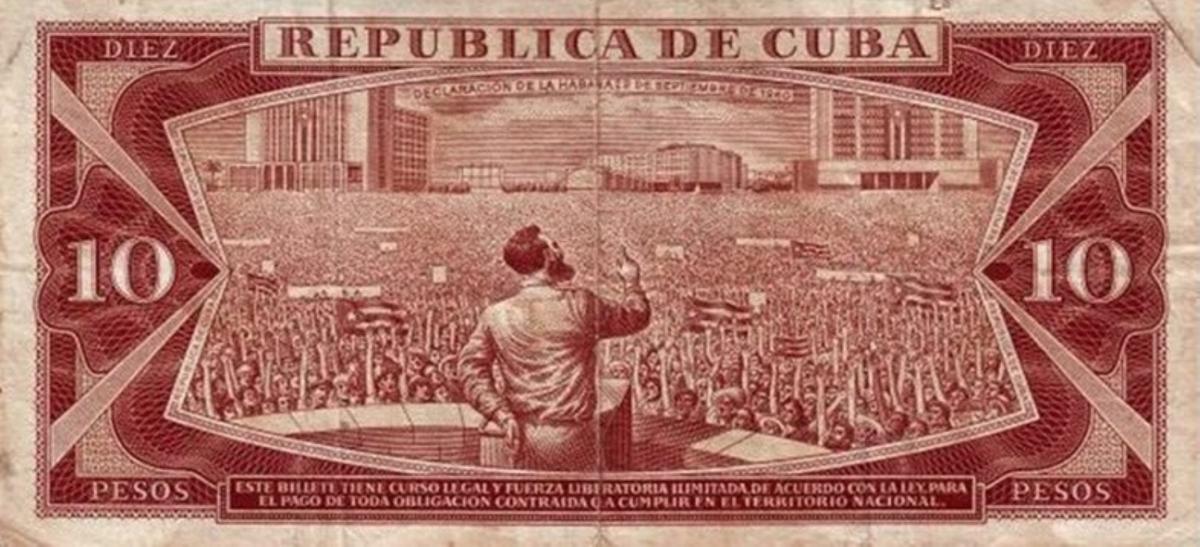 Back of Cuba p96b: 10 Pesos from 1964