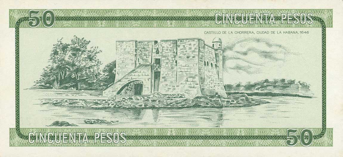 Back of Cuba pFX10: 50 Pesos from 1985