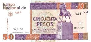 Gallery image for Cuba pFX42: 50 Peso Convertible
