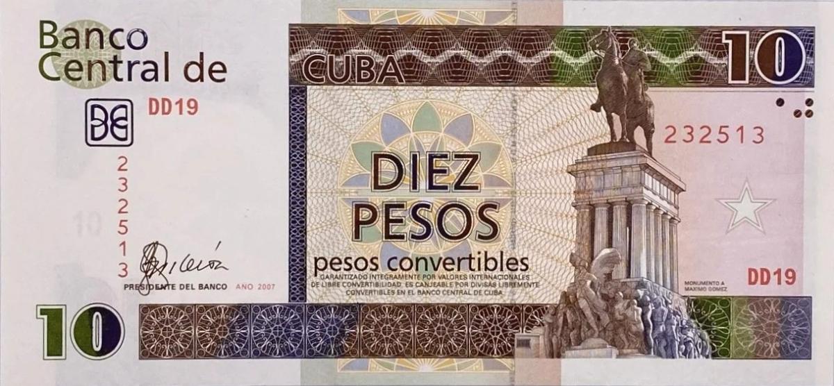 Front of Cuba pFX49a: 10 Pesos Convertibles from 2006