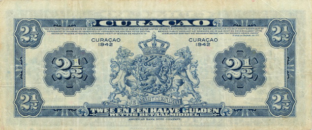 Back of Curacao p36a: 2.5 Gulden from 1942