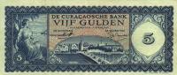 p38 from Curacao: 5 Gulden from 1954