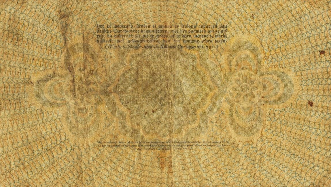 Back of Curacao p7F: 1 Gulden from 1920