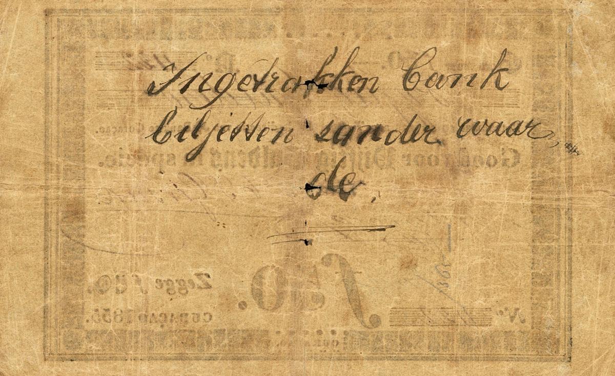 Back of Curacao pA14: 50 Gulden from 1855