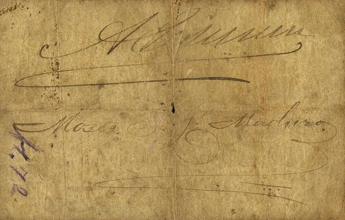 Back of Curacao pA53: 1 Gulden from 1892
