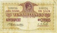 Gallery image for Cyprus p31: 10 Shillings