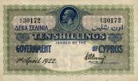 Gallery image for Cyprus p8: 10 Shillings