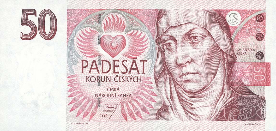 Front of Czech Republic p11a: 50 Koruna from 1994