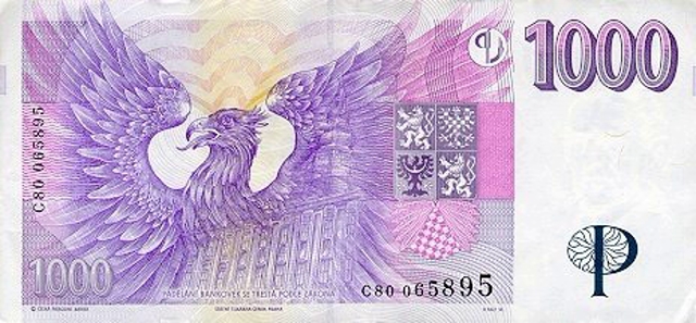 Back of Czech Republic p15c: 1000 Korun from 1996