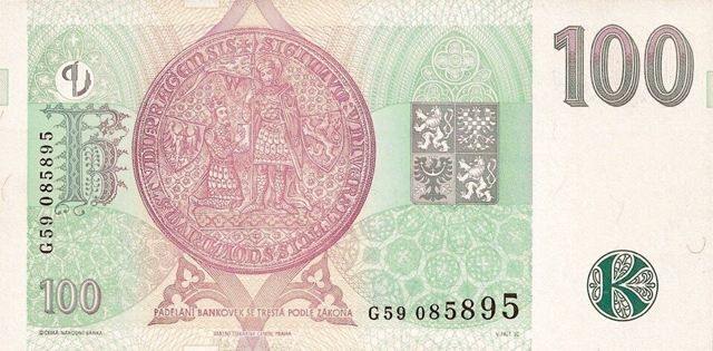 Back of Czech Republic p18e: 100 Korun from 1997