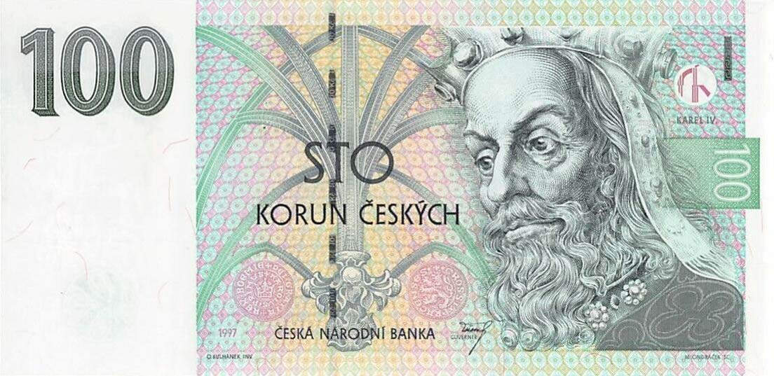 Front of Czech Republic p18f: 100 Korun from 1997