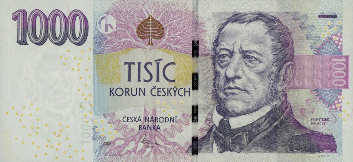 Front of Czech Republic p25b: 1000 Korun from 2008