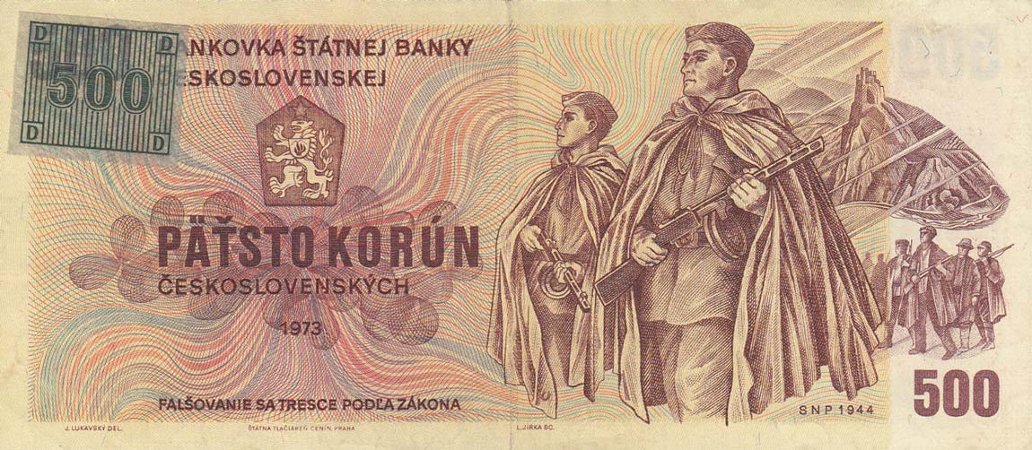 Front of Czech Republic p2b: 500 Korun from 1993