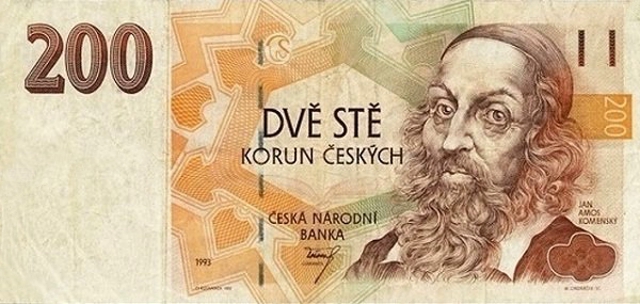 Front of Czech Republic p6x: 200 Korun from 1993