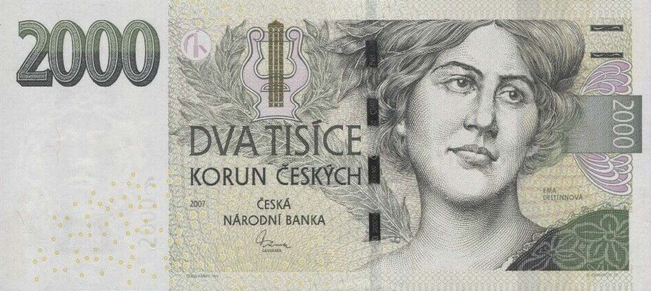 Front of Czech Republic p26f: 2000 Korun from 2007