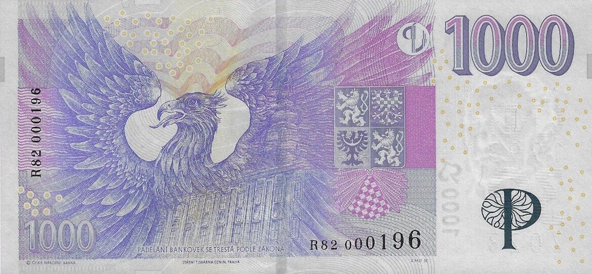 Back of Czech Republic p31: 1000 Korun from 2023