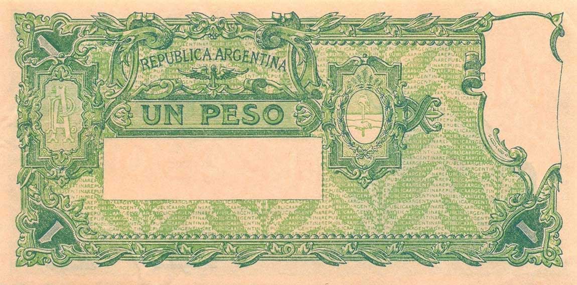 Back of Argentina p251a: 1 Peso from 1935
