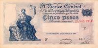 Gallery image for Argentina p258: 5 Pesos from 1949