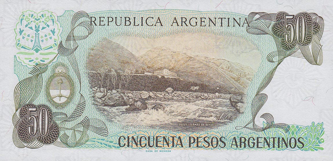 RealBanknotes.com > Argentina p314a: 50 Peso Argentino from 1983