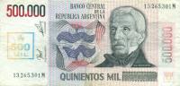 p333 from Argentina: 500000 Austral from 1990