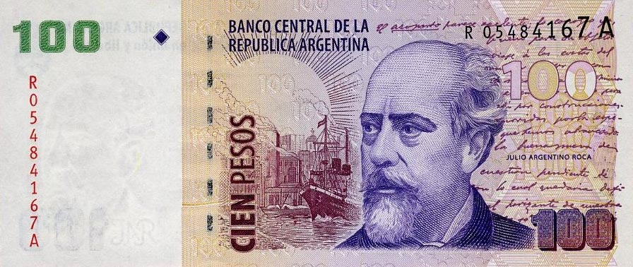 Front of Argentina p357a: 100 Pesos from 2002