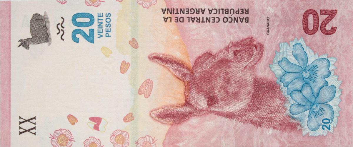 Front of Argentina p361r: 20 Pesos from 2017