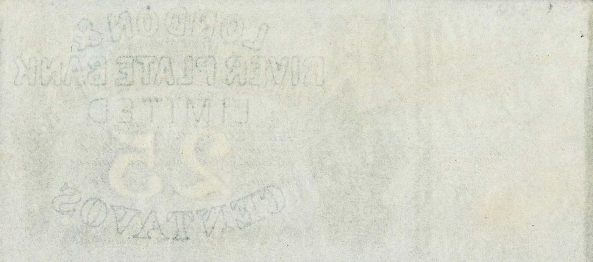 Back of Argentina pS1739Ar: 25 Centavos from 1866