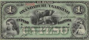 Gallery image for Argentina pS1782r: 1 Peso Boliviano