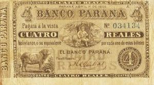 Gallery image for Argentina pS1814a: 4 Real Boliviano