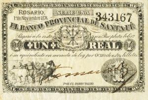 Gallery image for Argentina pS804: 1 Real Plata Boliviana