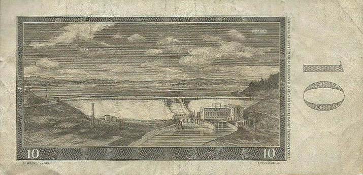 Back of Czechoslovakia p88d: 10 Korun from 1960