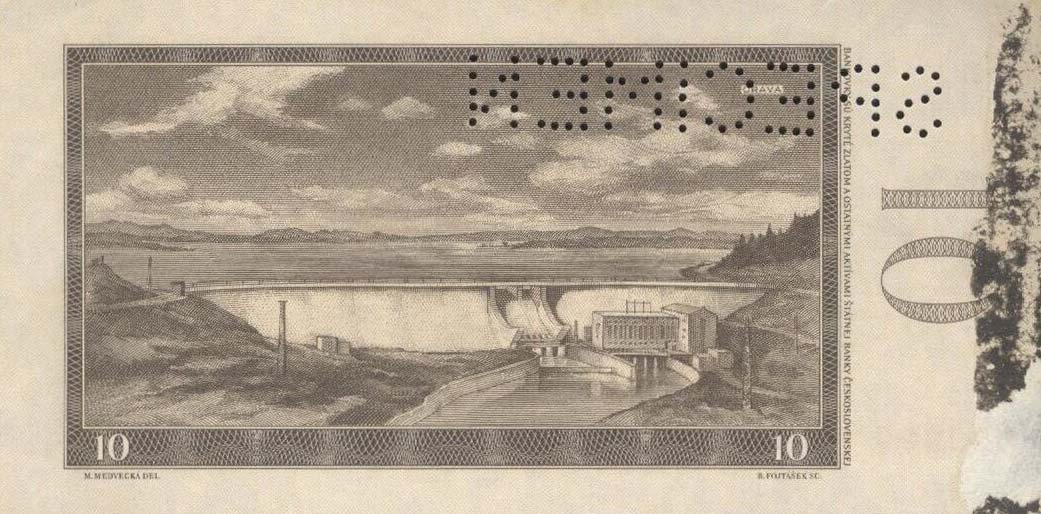 Back of Czechoslovakia p88s: 10 Korun from 1960