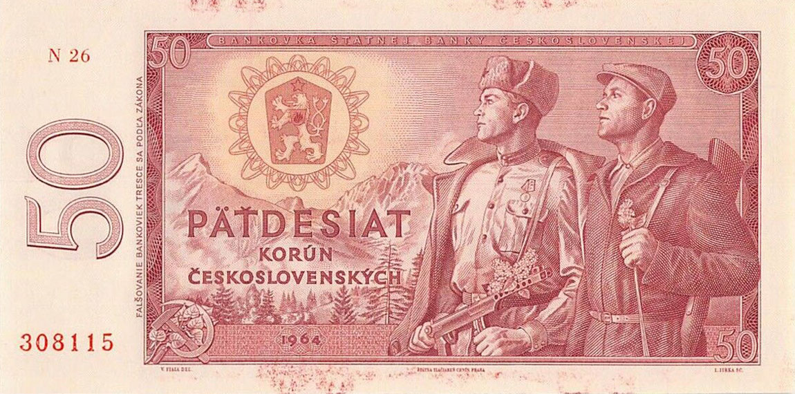 Front of Czechoslovakia p90d: 50 Korun from 1964
