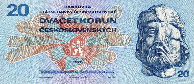 Front of Czechoslovakia p92a: 20 Korun from 1970