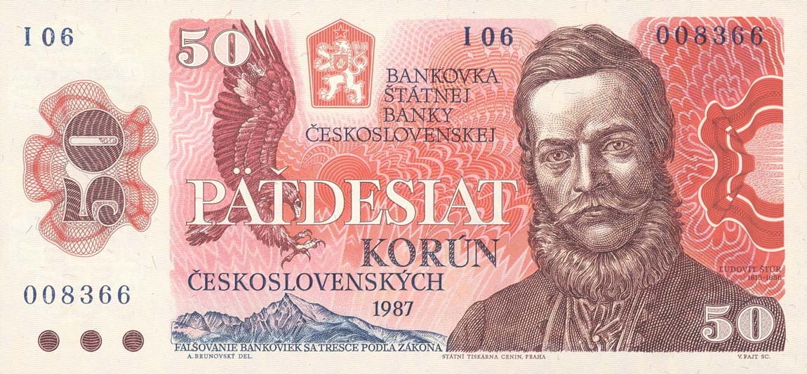 Front of Czechoslovakia p96b: 50 Korun from 1987