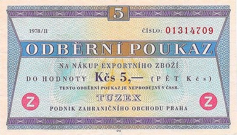 Front of Czechoslovakia pFX49b: 5 Korun from 1973
