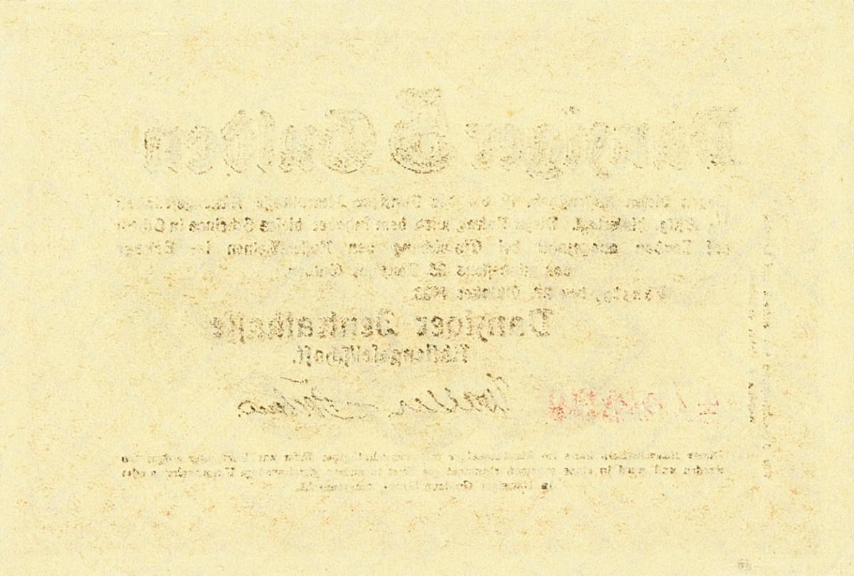 Back of Danzig p40a: 5 Gulden from 1923