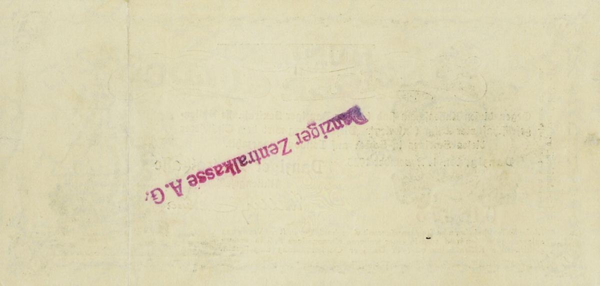 Back of Danzig p52: 100 Gulden from 1923
