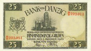 p59 from Danzig: 25 Gulden from 1928 p59 from Danzig: 25 Gulden from 1928
