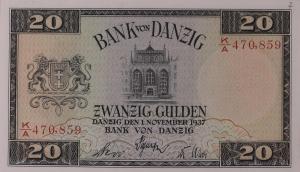 p63 from Danzig: 20 Gulden from 1937