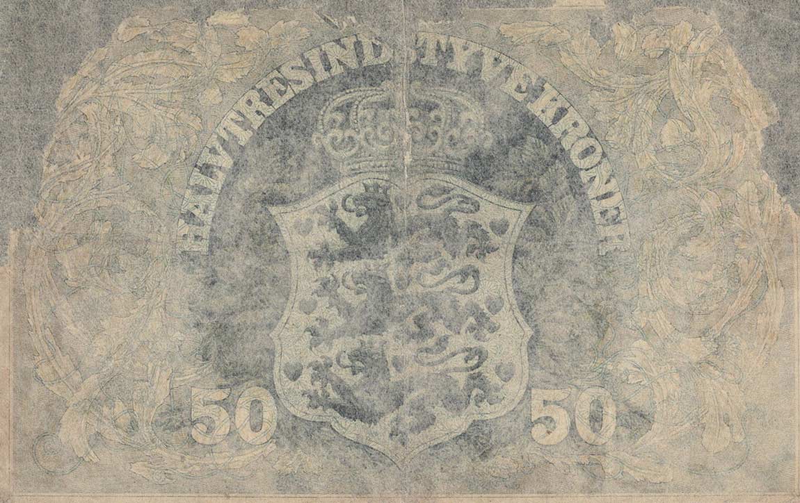Back of Denmark p27d: 50 Kroner from 1936