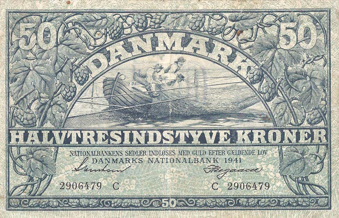 Front of Denmark p32c: 50 Kroner from 1941
