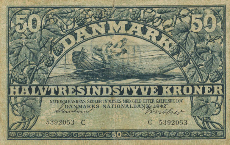 Front of Denmark p32d: 50 Kroner from 1942