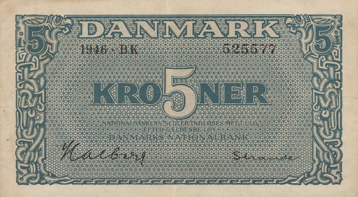 Front of Denmark p35c: 5 Kroner from 1946