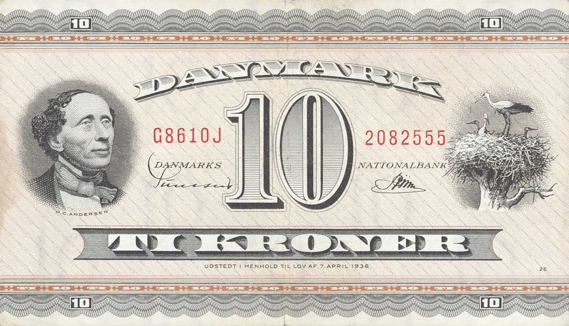 Front of Denmark p44r7: 10 Kroner from 1962