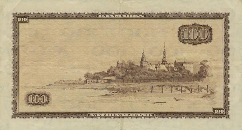 Back of Denmark p46d: 100 Kroner from 1965