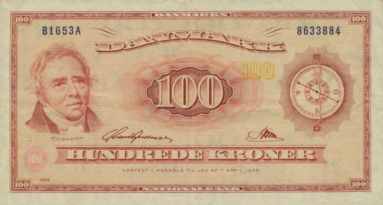 Front of Denmark p46d: 100 Kroner from 1965