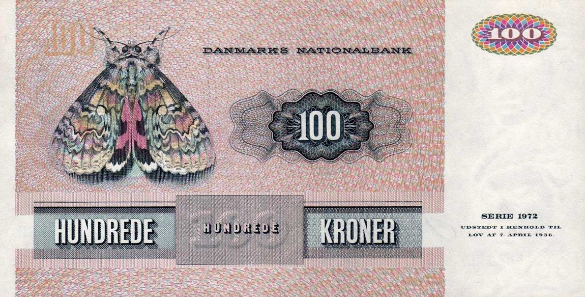 Back of Denmark p51o: 100 Kroner from 1986