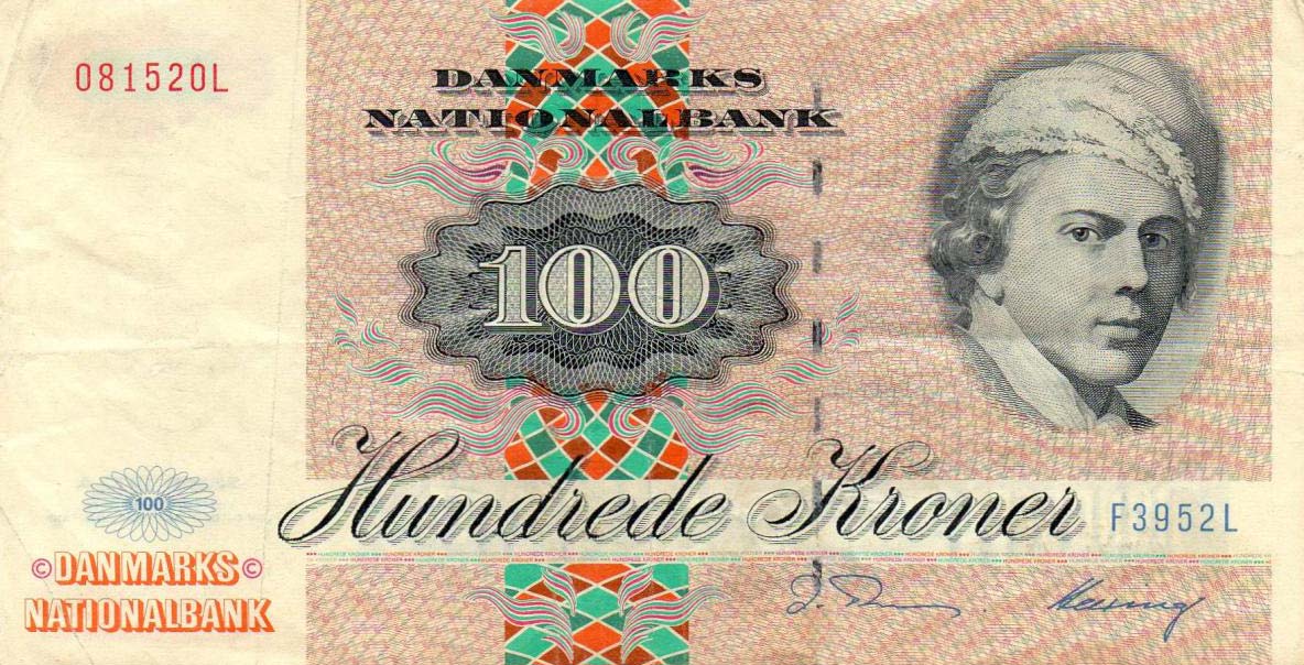 Front of Denmark p54d: 100 Kroner from 1995